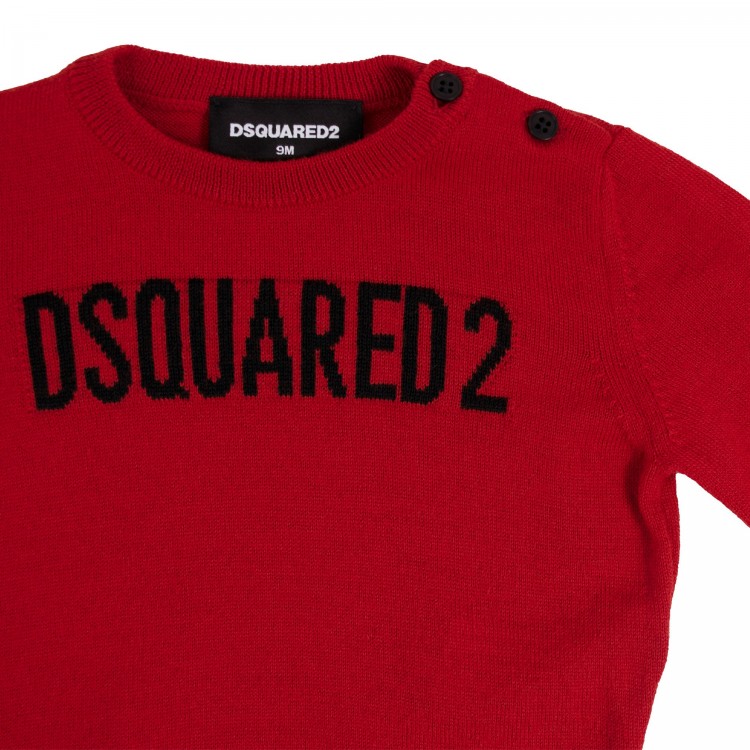 DSQUARED Maglioncino rosso neonato