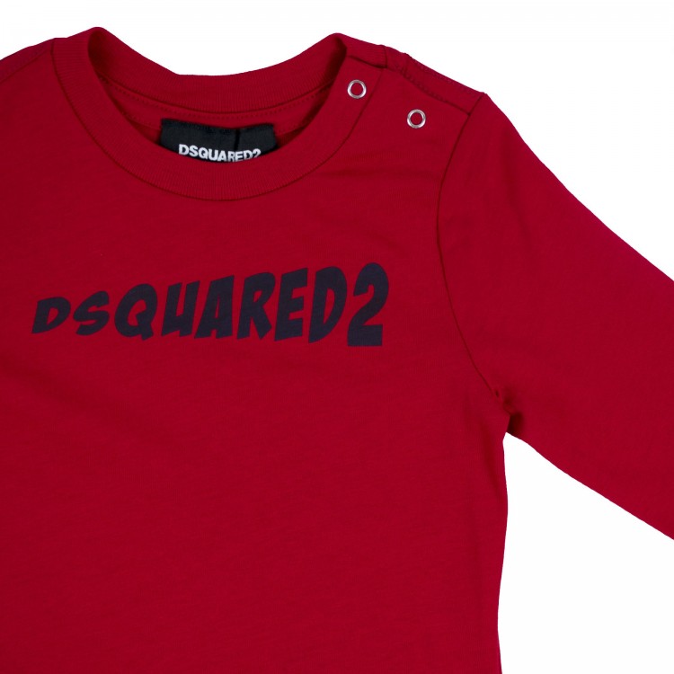 DSQUARED T-shirt rossa neonato