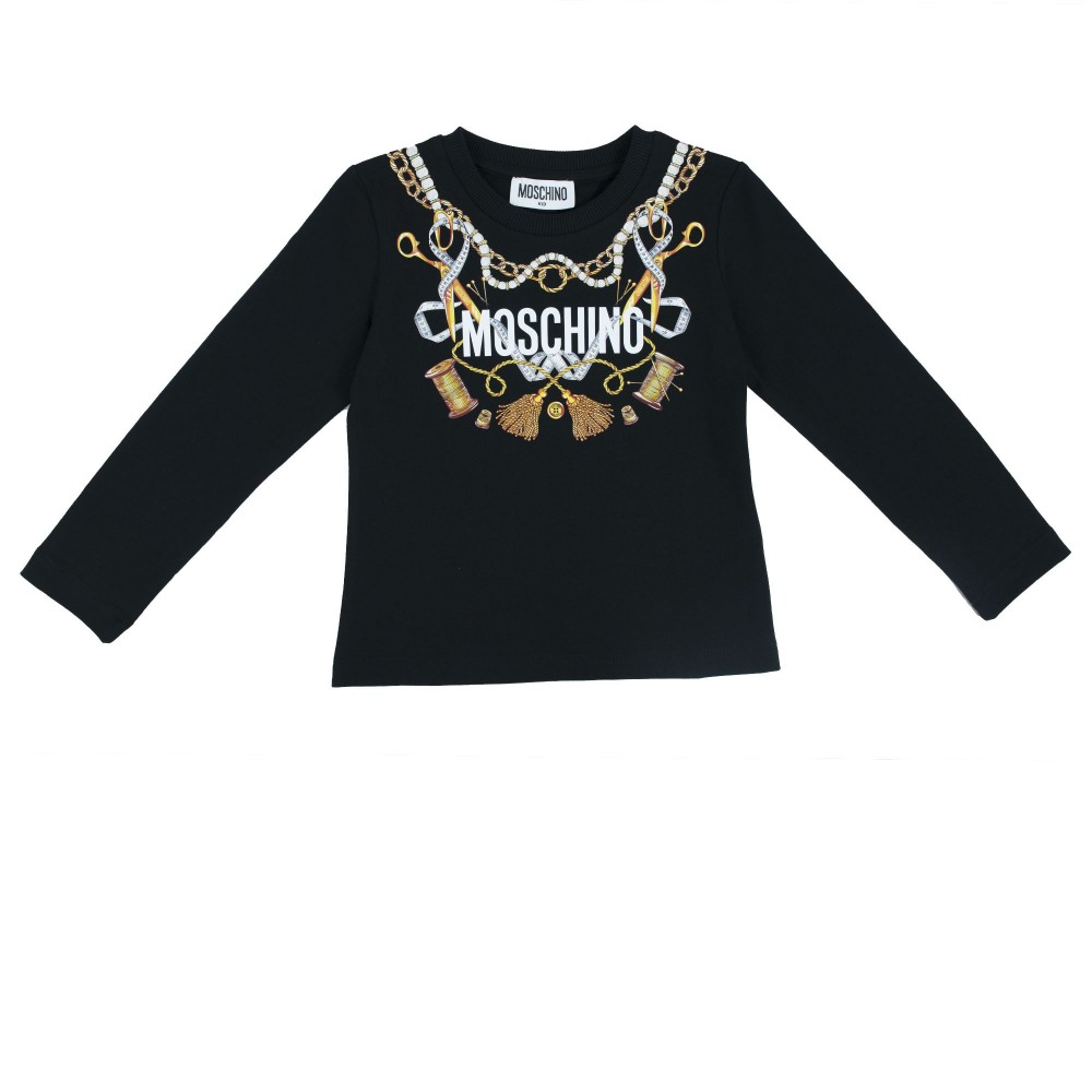 MOSCHINO T-shirt nera bambina