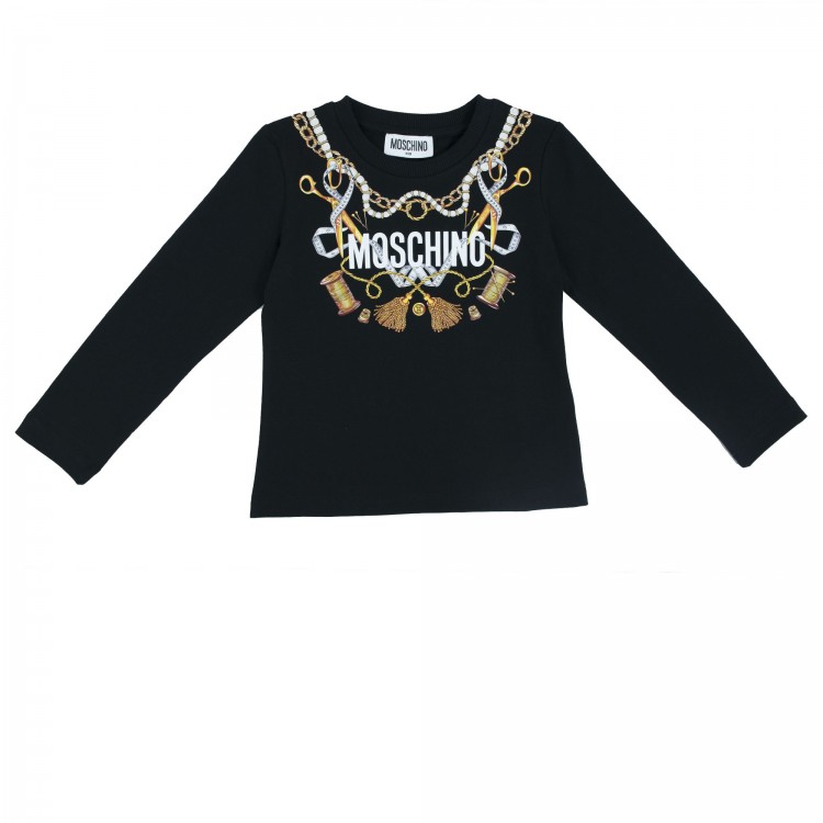 MOSCHINO T-shirt nera bambina