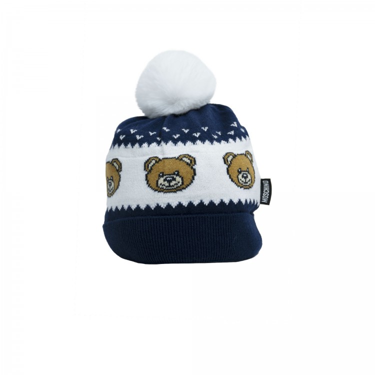 MOSCHINO cappellino blu neonato