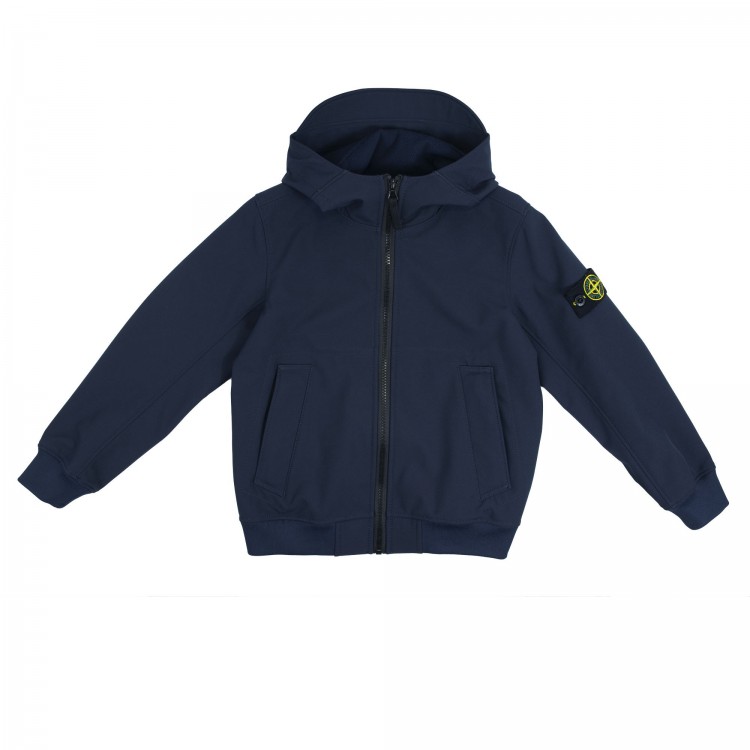 STONE ISLAND Giubbotto con cappuccio blu bambino