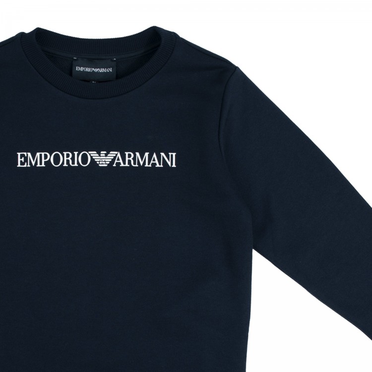 EMPORIO ARMANI T-shirt manica lunga blu scuro neonato