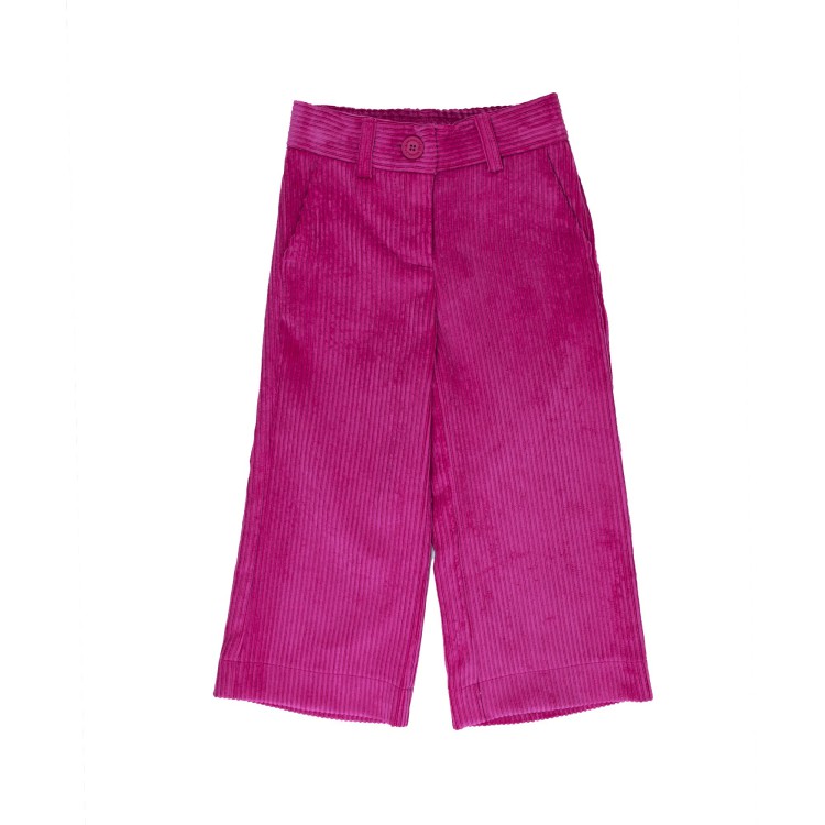 MONNALISA Pantalone fuxia in velluto bambina