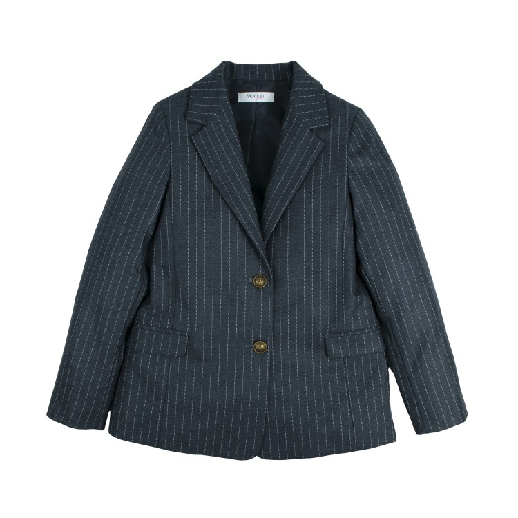 VICOLO Blazer gessato grigio bambina