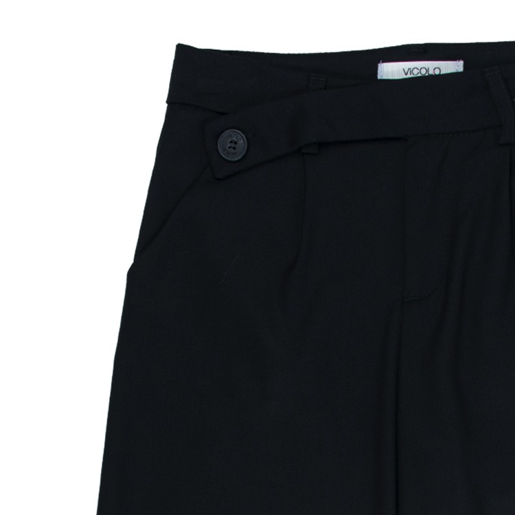 VICOLO Pantalone palazzo nero bambina