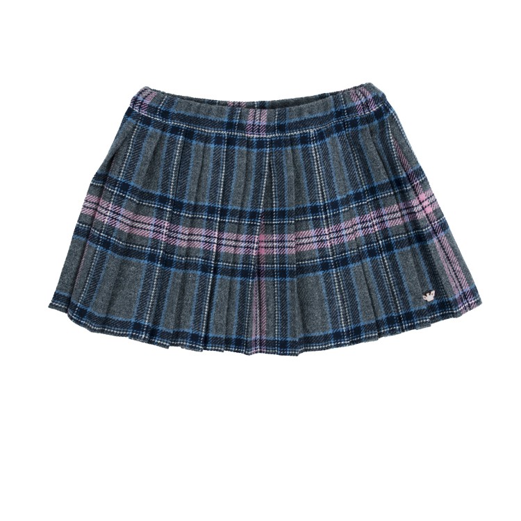 EMPORIO ARMANI Gonna plissè fantasia tartan bambina