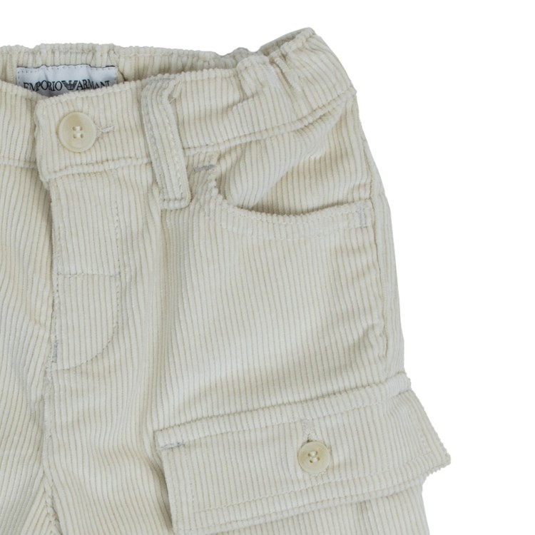 EMPORIO ARMANI Pantalone  velluto beige neonato