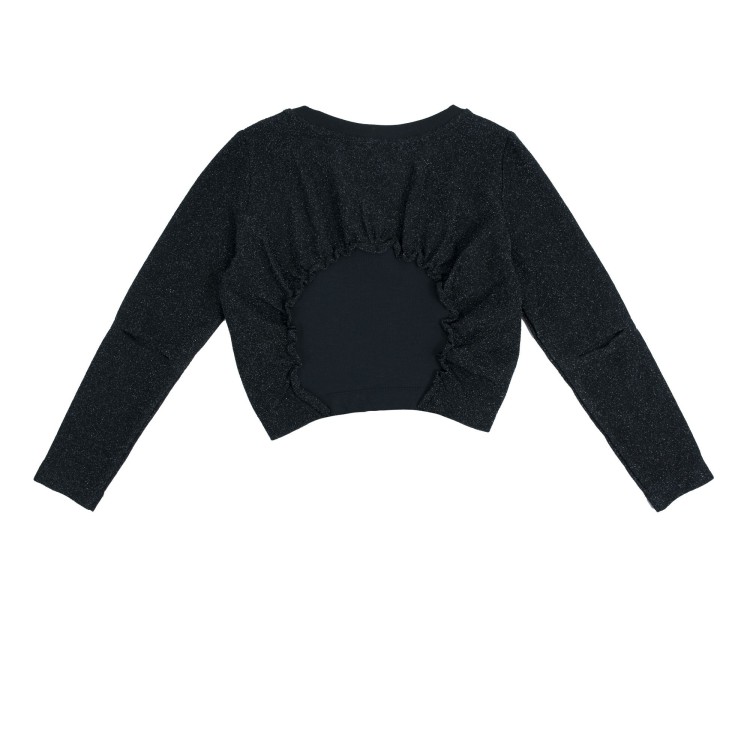 MONNALISA T-shirt lurex nera bambina