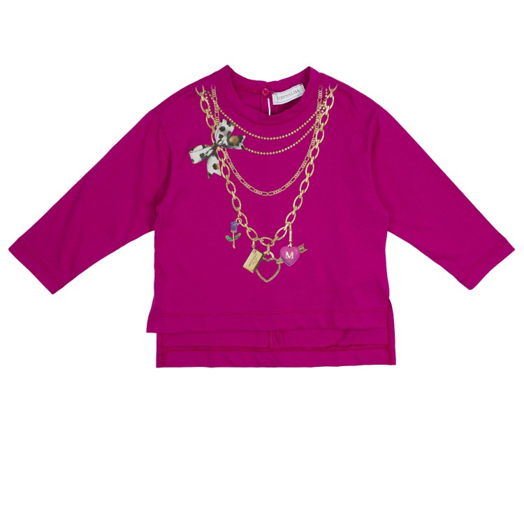 MONNALISA T-shirt manica lunga fucsia bambina