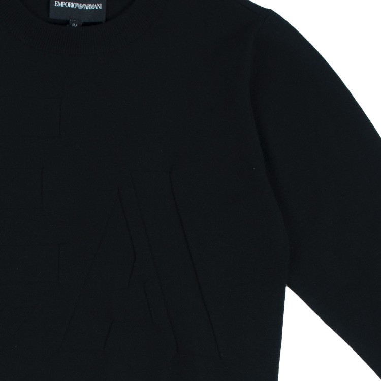 EMPORIO ARMANI Maglia girocollo nera bambino