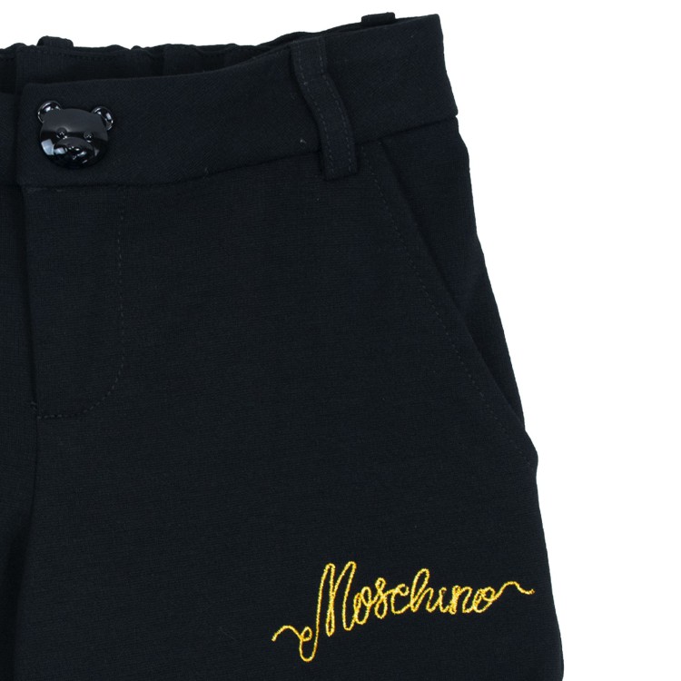 MOSCHINO Short nero logato bambina