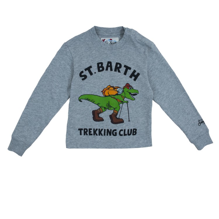 SAINT BARTH T-shirt manica lunga grigia bambino