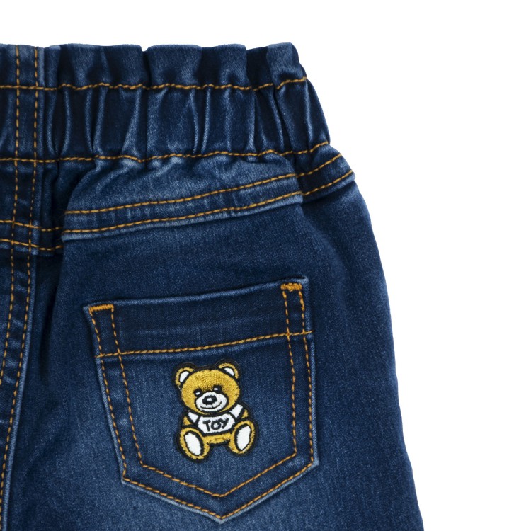 MOSCHINO Pantalone in jeans scuro neonata