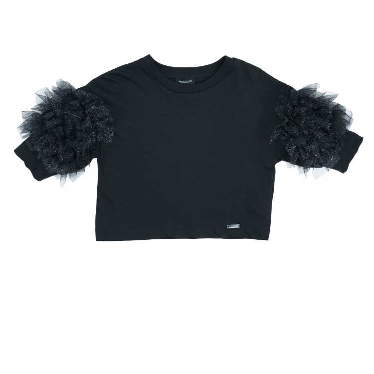 MONNALISA T-shirt manica corta  nera bambina