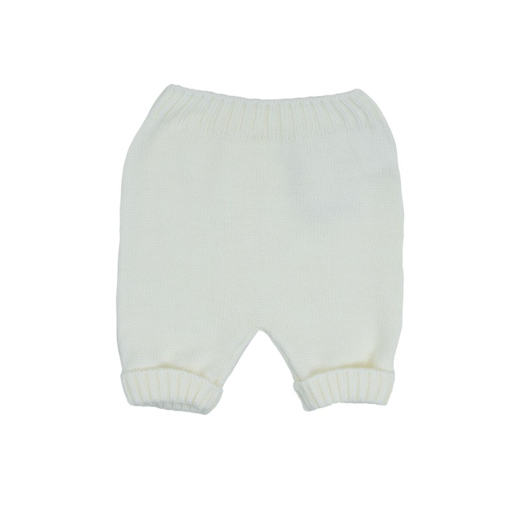 LITTLE BEAR Pantaloni in lana latte neonato