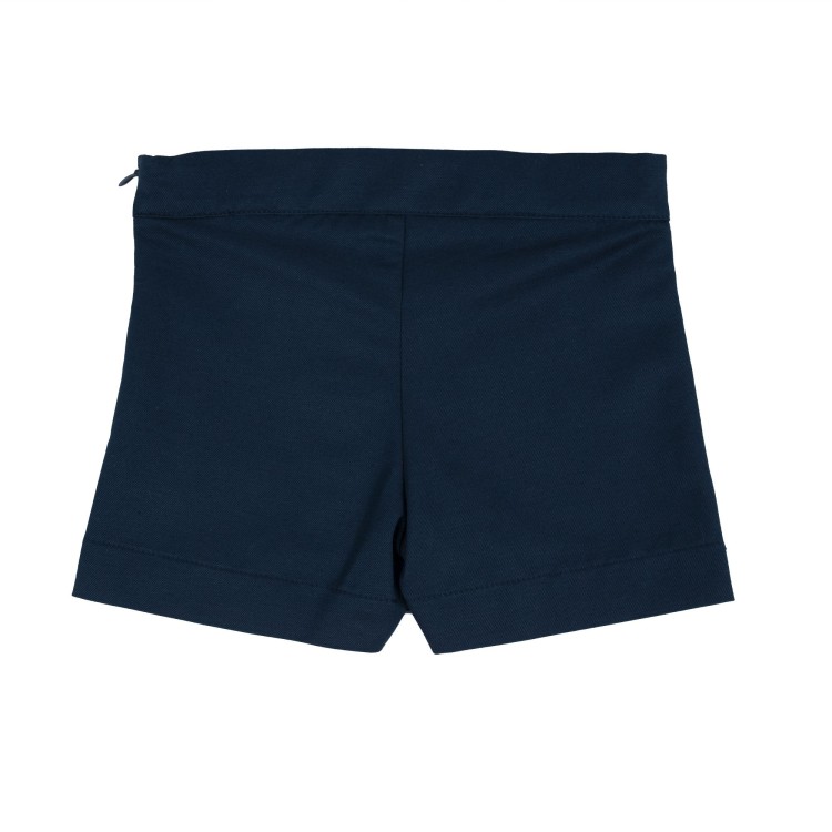 LITTLE BEAR Gonna pantaloncino a pieghe blu bambina