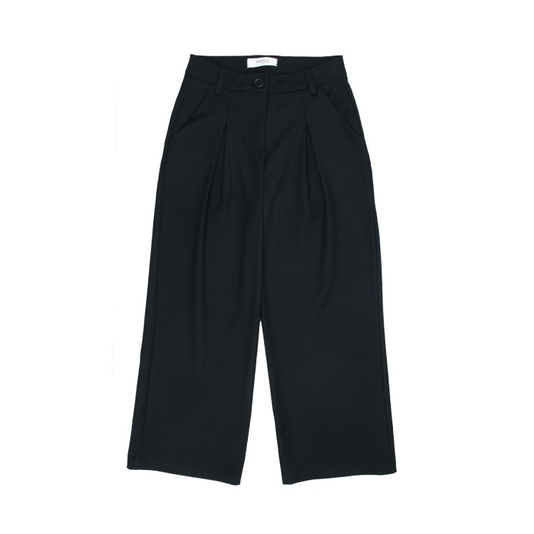 VICOLO Pantalone palazzo nero bambina