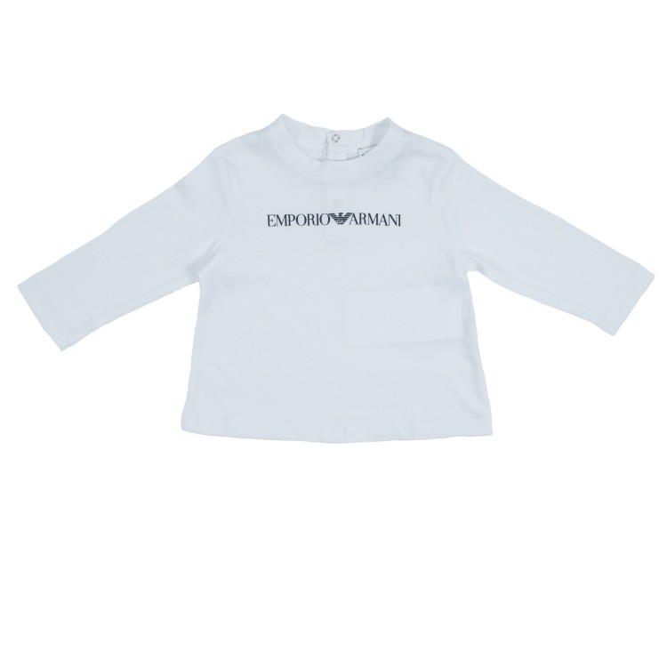 EMPORIO ARMANI T-shirt manica lunga bianca neonato