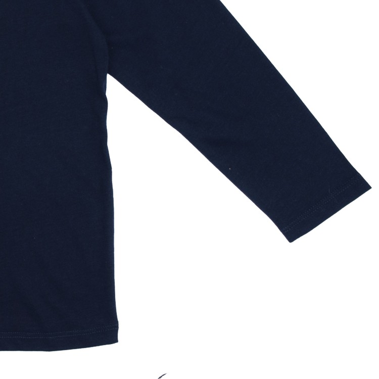 EMPORIO ARMANI T-shirt con logo maniche lunghe blu bambino