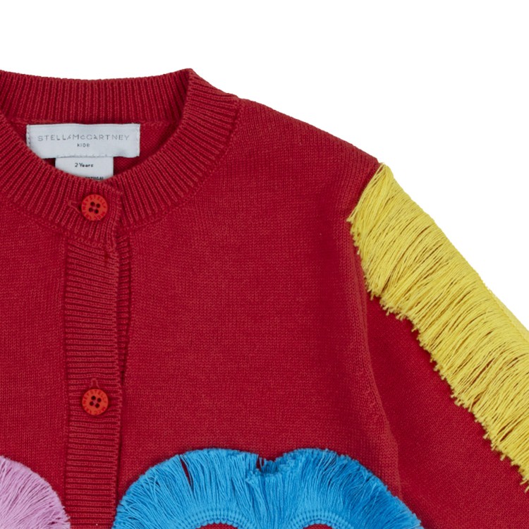 STELLA McCARTNEY Cardigan cotone  rosso bambina