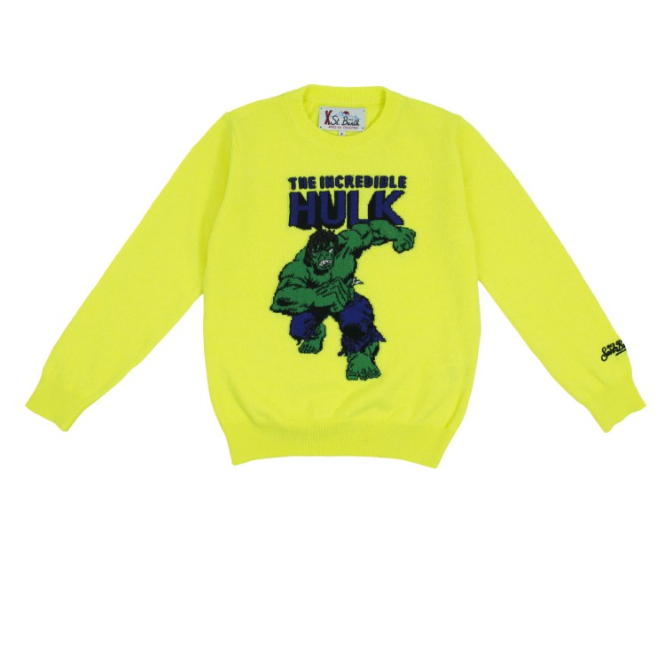 SAINT BARTH Maglione giallo fluo bambino