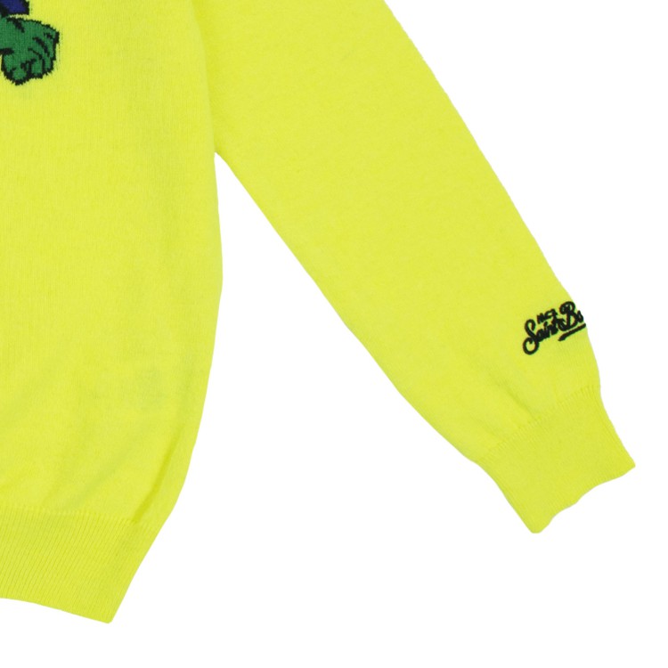 SAINT BARTH Maglione giallo fluo bambino