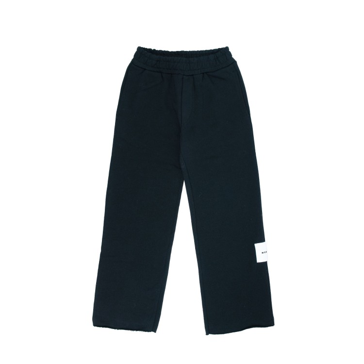 MSGM Pantalone in felpa nera bambini