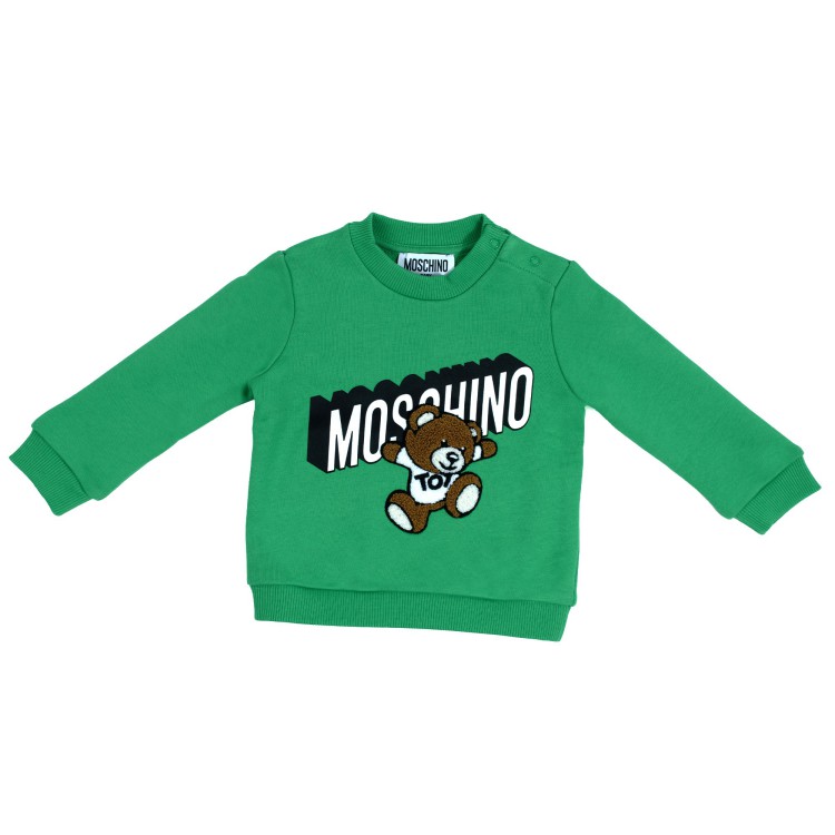 MOSCHINO Felpa di colore verde neonato