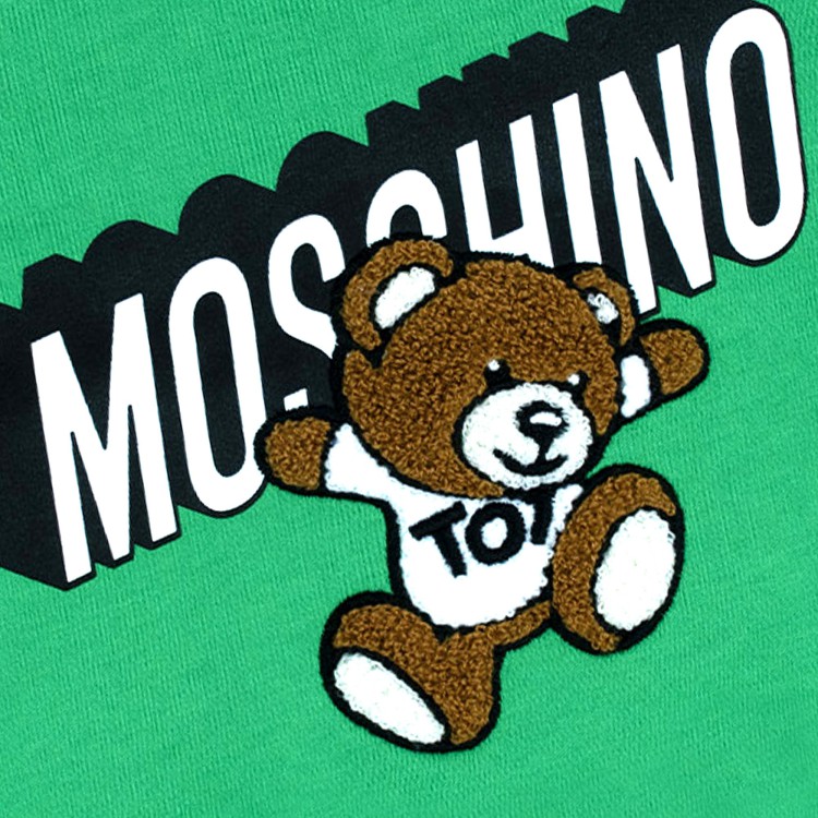 MOSCHINO Felpa di colore verde neonato