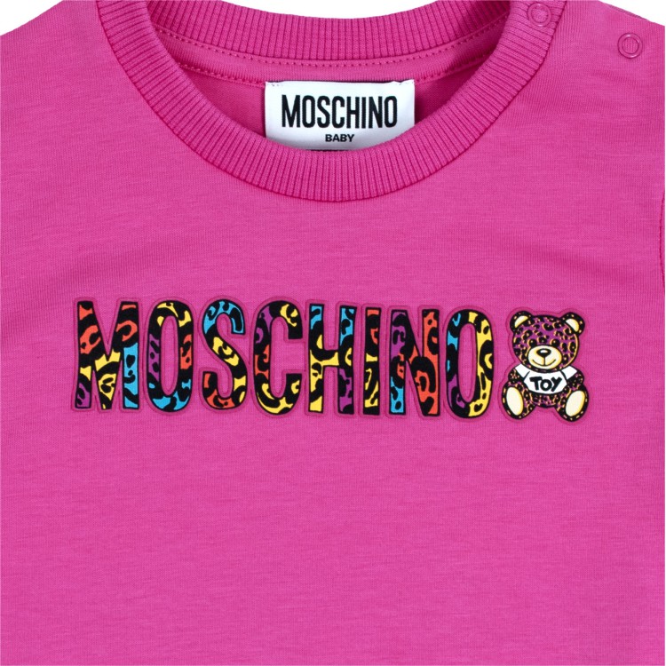 MOSCHINO T-shirt per neonata di colore fuxia