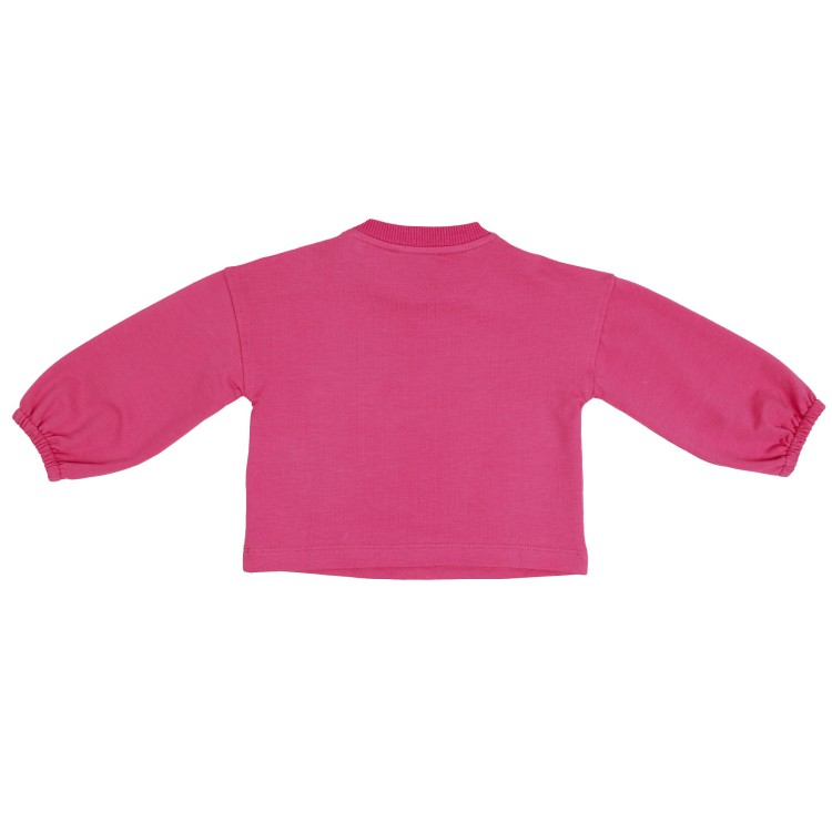 MOSCHINO Felpa fuxia stampata neonata