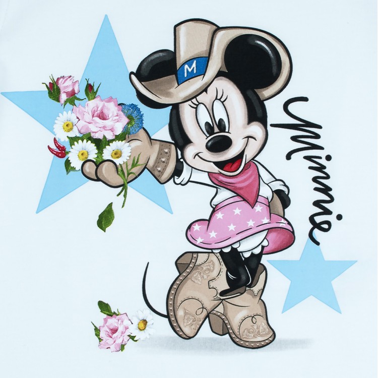 MONNALISA T-shirt cotone organico stampa Minnie bambina