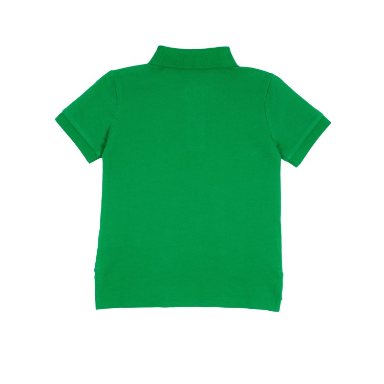 RALPH LAUREN Polo piqué di cotone verde bambino