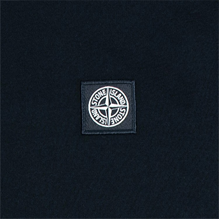 STONE ISLAND T-shirt a manica lunga di cotone nera bambino