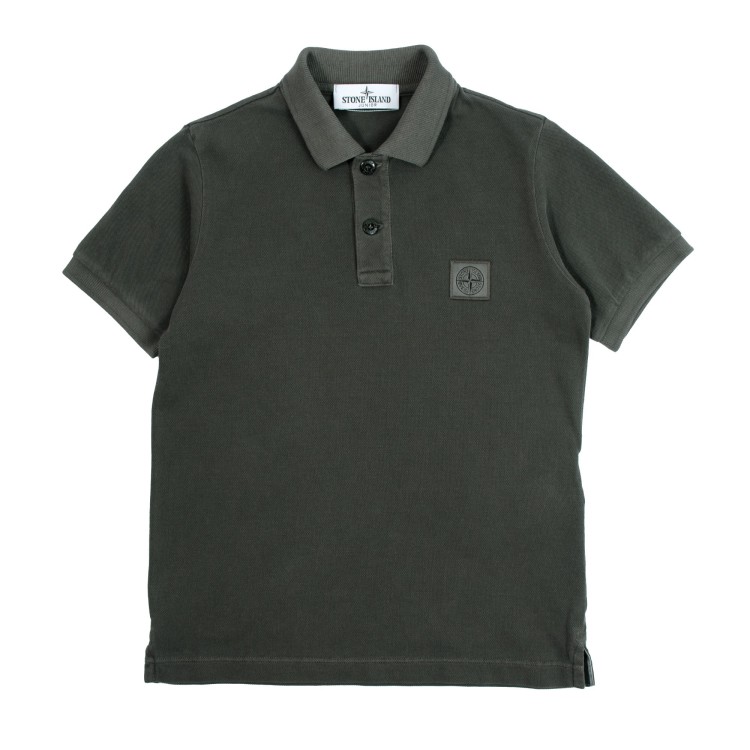 STONE ISLAND Polo shirt a manica corta  peltro blu bambino