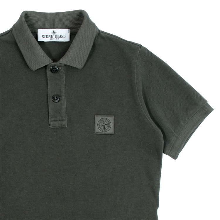 STONE ISLAND Polo shirt a manica corta  peltro blu bambino