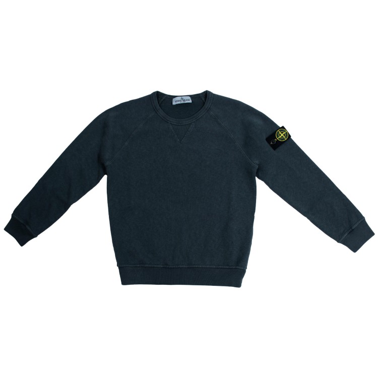 STONE ISLAND Felpa girocollo peltro bambino