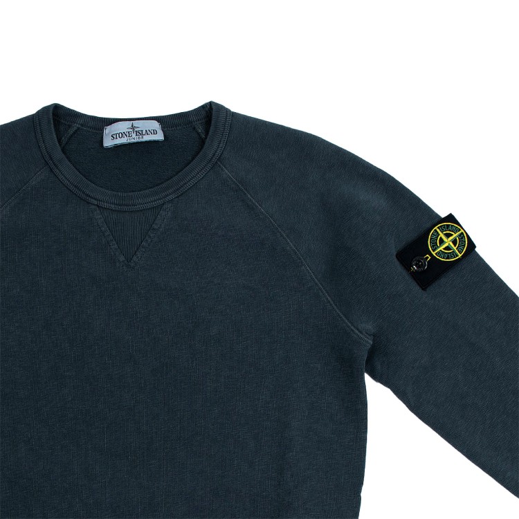 STONE ISLAND Felpa girocollo peltro bambino