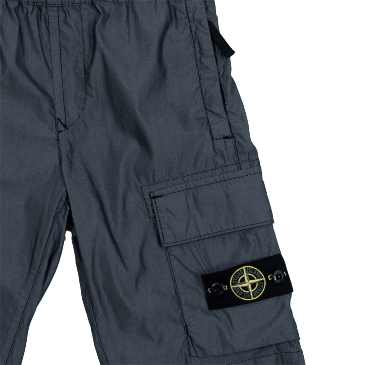 STONE ISLAND Short cargo cotone grigio scuro bambino