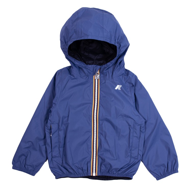 K-WAY Giubbotto double nylon blu blu bambino