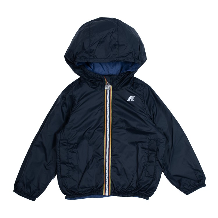 K-WAY Giubbotto double nylon blu blu bambino