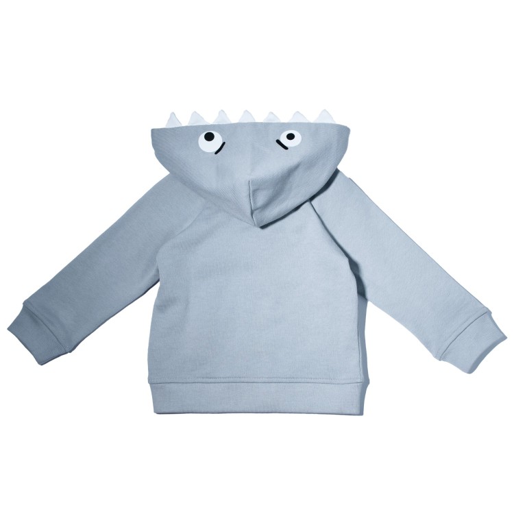 STELLA McCARTNEY Felpa con zip grigio chiaro neonato