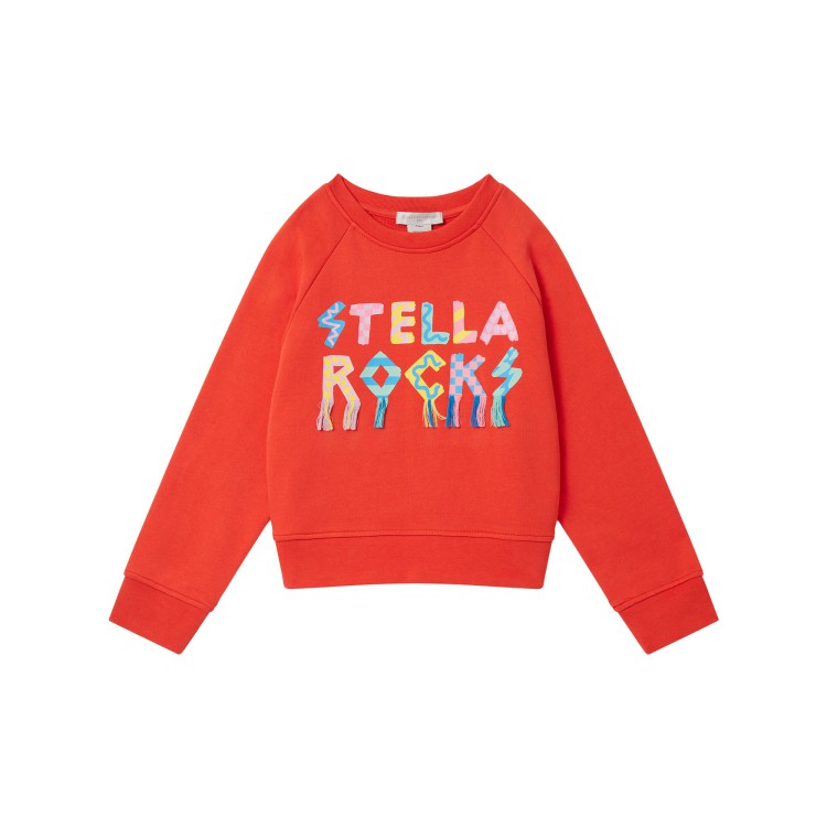 STELLA McCARTNEY Felpa di colore rosso per bambina