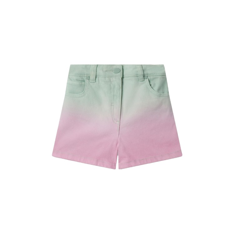 STELLA McCARTNEY Short cotone verde rosa  bambina