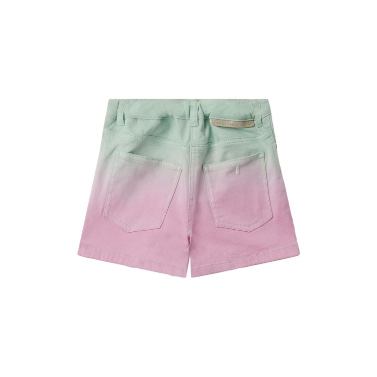 STELLA McCARTNEY Short cotone verde rosa  bambina