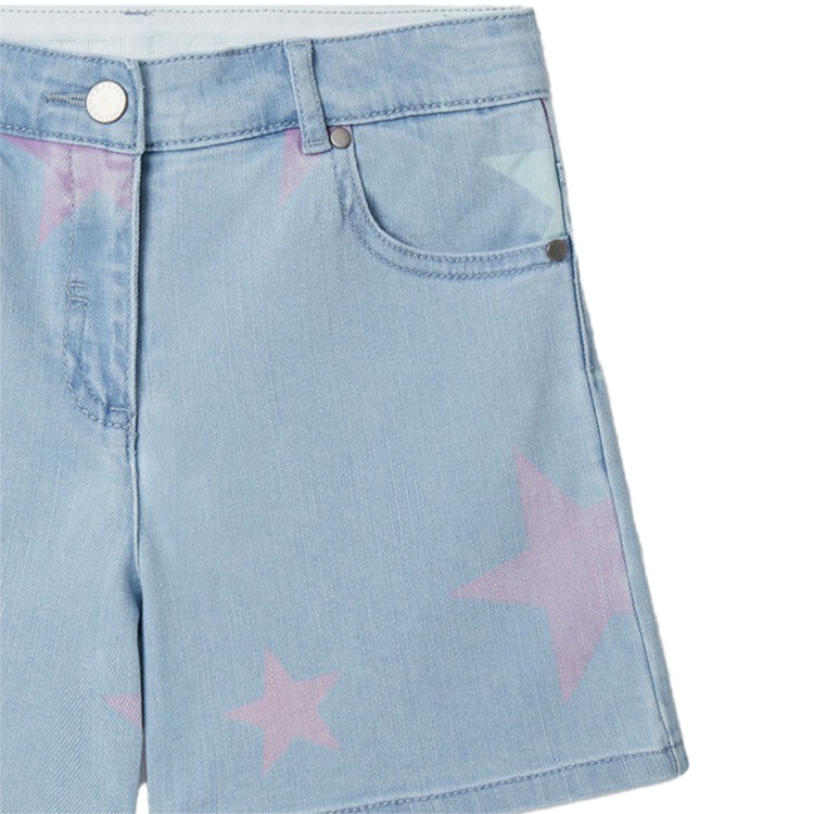 STELLA McCARTNEY Pantaloncino jeans con stampa bambina