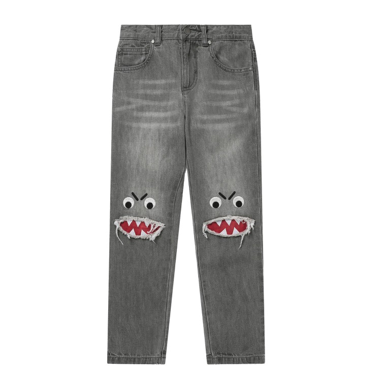 STELLA McCARTNEY Pantalone Jeans grigio bambino