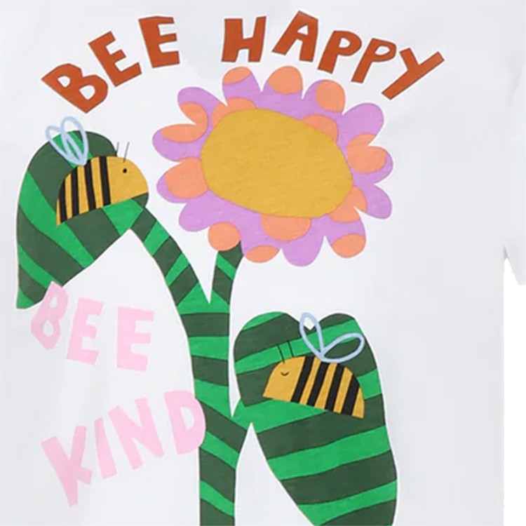 STELLA McCARTNEY T-shirt stampata bianca bambina