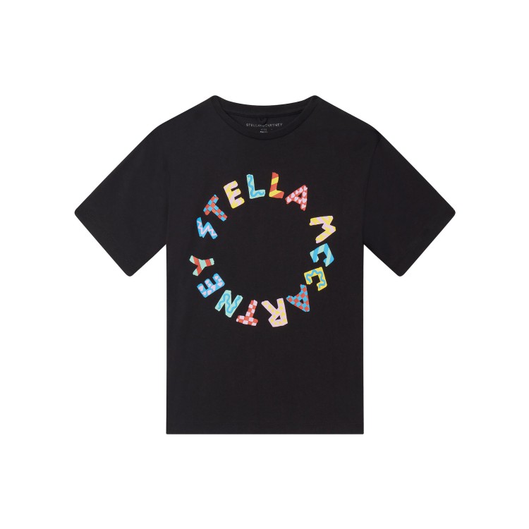 STELLA McCARTNEY T-shirt nera con stampa bambina